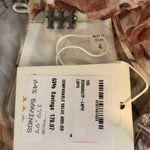 NWT Haite Hiippie Print Dress Sz 4 - Picture 7 of 8